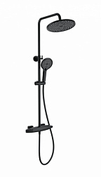 Душевая система с термостатом WONZON & WOGHAND, Черный матовый (WW-B3035-A1-MB)