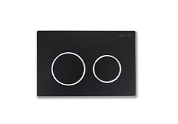 TDI-0000003 (007D) Панель смыва Small Черная матовая ободок хром (клавиши круглые) для INS-0000018 с