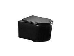 AQ2004-MB МИЯ Унитаз компакт подвесной безободковый 490*370*340мм, тонкое сиденье с механизмом плавн