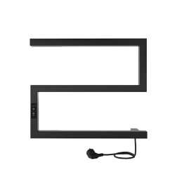 Полотенцесушитель Sparta (electro) 40/50 (таймер, скрытый провод справа, Черный муар) INDIGO