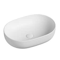 Умывальник чаша накладная овальная (цвет Белый Матовый) Element 600*415*135мм