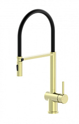 Смеситель для кухни с гибким изливом WONZON & WOGHAND, Брашированное золото (WW-88438003-BG)