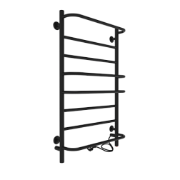 Полотенцесушитель Europe б/п (electro) 80/50 (скр.монтаж, унив.подкл.R/L, Черный муар) INDIGO