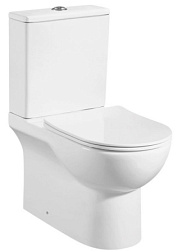 Ambra Напольный унитаз, безободковый в комплекте сиденьем микролифт 645x370x815 мм(2 места)