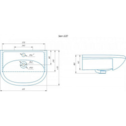 УМЫВАЛЬНИК RUNO мебельный Rosa Уют 60 (00000000154)