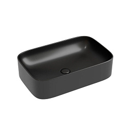 Умывальник чаша накладная прямоугольная (цвет Чёрный Матовый) Element 605*380*122мм