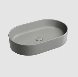 Умывальник чаша накладная овальная (цвет Антрацит Матовый) Element 608*385*122мм