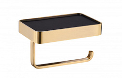 Держатель для туалетной бумаги с полкой WONZON & WOGHAND, Бронза (WW-7236)