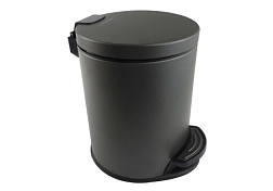 AQ4016MB ВЕГА корзина для мусора с педалью 5л, матовый черный