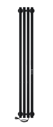 Полотенцесушитель Style 4 PRO (electro) 120/18 (таймер, скр.монтаж, унив.подкл.R/L, Черный муар) IND