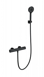 Смеситель для душа с термостатом WONZON & WOGHAND, Черный матовый (WW-A2006-A-MB)