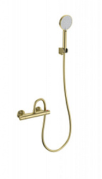 Смеситель для душа с термостатом WONZON & WOGHAND, Брашированное золото (WW-B1005-A-BG)