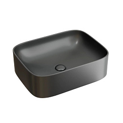 Умывальник чаша накладная прямоугольная (Темный Антрацит Матовый) Element 505*380*150мм