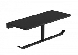 Двойной держатель для туалетной бумаги с полкой WONZON & WOGHAND, Черный (WW-9156-BL)