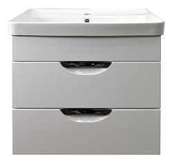 Комплект Тумба Стиль- 60/2 "Соло" (600х580х480) подвесная с раковиной Monte 60 с доводчиками (CS0007