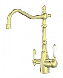 Смеситель для кухни c подключением фильтра WONZON & WOGHAND, Брашированное золото (WW-88458006-BG)