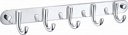 Вешалка с 5 крючками для ванной WONZON & WOGHAND, Хром (WW-9384-5)