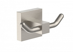 Двойной крючок для ванной WONZON & WOGHAND, Брашированный никель (WW-8925-BN)