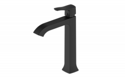 Смеситель для раковины высокий Wonzon & Woghand, Черный матовый (WW-88019072-MB)