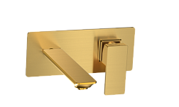 AQM6815BG Savona Смеситель для раковины, настен., на 2 отв., Комплект, золото шлифованное
