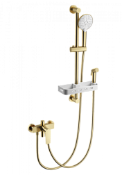 Смеситель для ванны с душевым гарнитуром WONZON & WOGHAND, Брашированное золото (WW-A31003-BG)