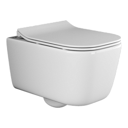 Подвесной унитаз New Day Rimless, глубокий смыв, с крепежом для полностью скрытого монтажа,  ультрат