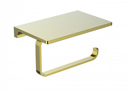 Держатель для туалетной бумаги с полкой WONZON & WOGHAND, Глянцевое золото (WW-9126-LG)