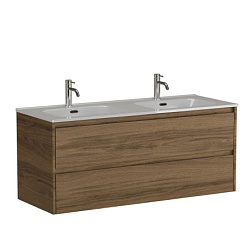 Тумба подвесная SANCOS Libra 1190х450х500, c двумя ящиками оснащенными доводчиками, дуб чарльстон, а