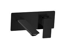 AQM6815MB Savona Смеситель для раковины, настен., на 2 отв., Комплект, черный мат