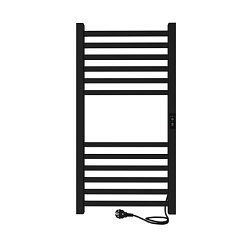 Полотенцесушитель Attic (electro) 80/40 (таймер, скр.монтаж, унив.подкл.R/L, Черный муар) INDIGO