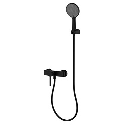AQM6413MB Asti Смеситель для душа однорычажный, с душевым набором, 3 режима, Черный матовый