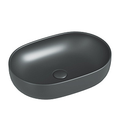 Умывальник чаша накладная овальная (цвет Темный Антрацит Матовый) Element 600*415*135мм