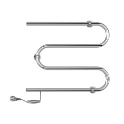 Полотенцесушитель M б/п (electro) 60/60 (кнопка, прям.провод, Полиров.) INDIGO