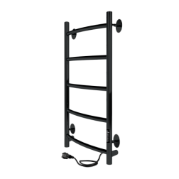 Полотенцесушитель Arc Lux б/п (electro) 80/40 (таймер, скр.монтаж, унив.подкл.R/L, Черный муар) INDI