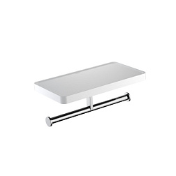 AQ4919CR ЕВРОПА бумагодержатель двойной с полкой