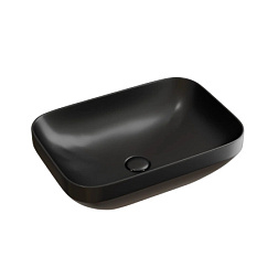 Умывальник чаша накладная прямоугольная (цвет Чёрный Матовый) Element 500*359*145мм