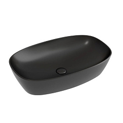 Умывальник чаша накладная овальная (цвет Чёрный Матовый) Element 600*380*138мм