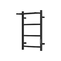 Полотенцесушитель электрический Point Афина PN04846PB П3 400x600 с полкой, диммер справа, черный