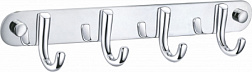 Вешалка с 4 крючками для ванной WONZON & WOGHAND, Хром (WW-9384-4)