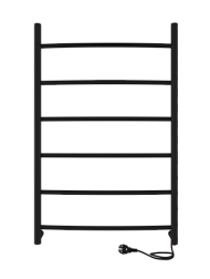 Полотенцесушитель Arc б/п (electro) 80/50 (скр.монтаж, унив.подкл.R/L, Черный муар) INDIGO