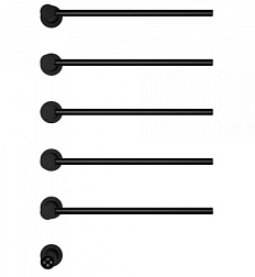 Полотенцесушитель электрический встраиваемый WONZON & WOGHAND, Черный матовый (WW-AL315-MB)
