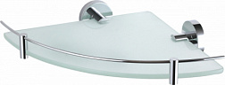 Стеклянная полка для ванной угловая WONZON & WOGHAND, Хром (WW-8117)