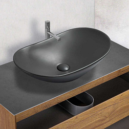 Раковина керамическая Vincea VBS-508MA, 615*360*155, накладная, цвет антрацит матовый , , шт