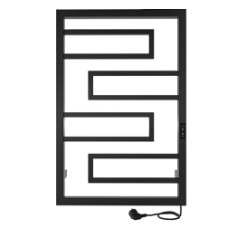 Полотенцесушитель Flavio (electro) 80/50 (таймер, скр.монтаж, унив.подкл.R/L, Черный муар) INDIGO