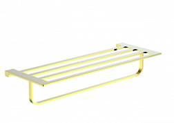 Полотенцедержатель с полкой WONZON & WOGHAND, Глянцевое золото (WW-9181-LG)