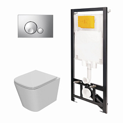 Сет: Инстал.OLI 80 ECO +панель Globe хр.глянц., OLI+Унитаз Point Ника