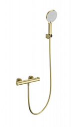 Смеситель для душа с термостатом WONZON & WOGHAND, Брашированное золото (WW-B2065-A-BG)