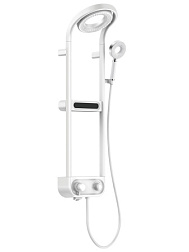 AQM 8004W Душевая система для душа с термостатом,  Белый
