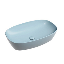 Умывальник чаша накладная овальная (цвет Голубой Матовый) Element 600*380*138мм