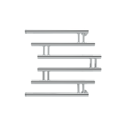 Полотенцесушитель Фокстрот Zip б/п (н.р.1") 60/70 (с держателем, Полиров.) INDIGO полная ширина 81см
